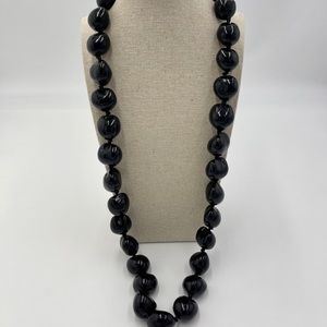 BLACK KUKUI NUT NECKLACE